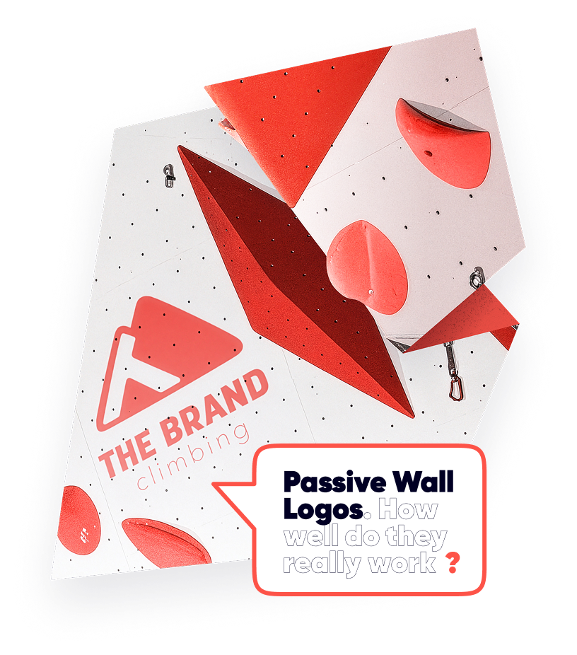 Climbing wall with brand logo - traditional advertising