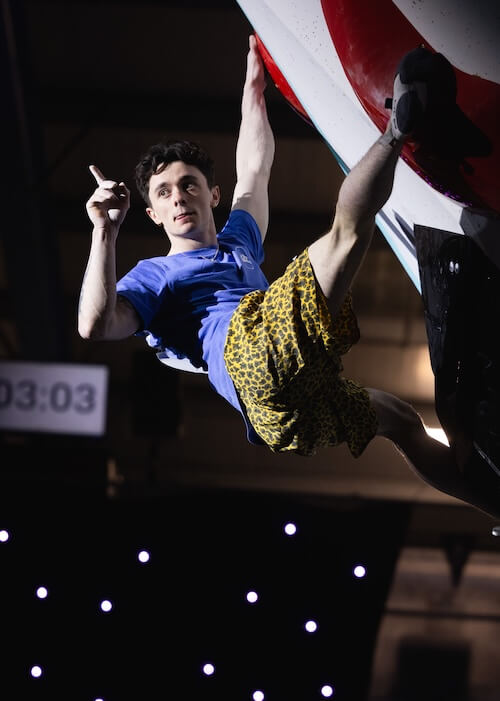 Climber at competition