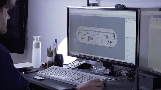 Computer screen showing patent details